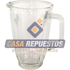 VASO DE VIDRIO DE LICUADORA A-58 PARA MODELO NATIONAL RAYADO ANTIGUO